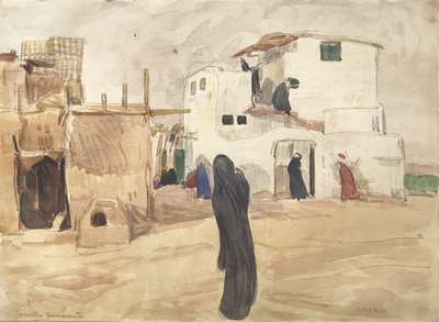 On the street in Cairo - Innocenti Camillo